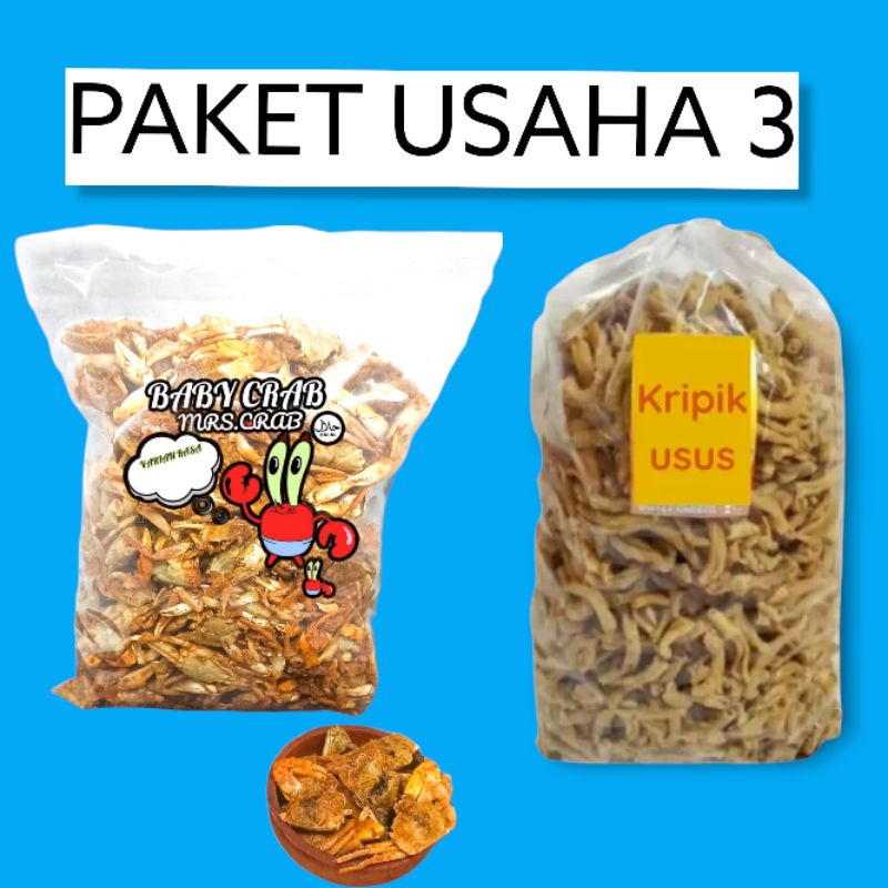 PAKET USAHA 3 BABY CRAB DAN USUS PER 1KG COCOK UNTUK USAHA PEMULA MODAL MINIM UNTUNG BESAR