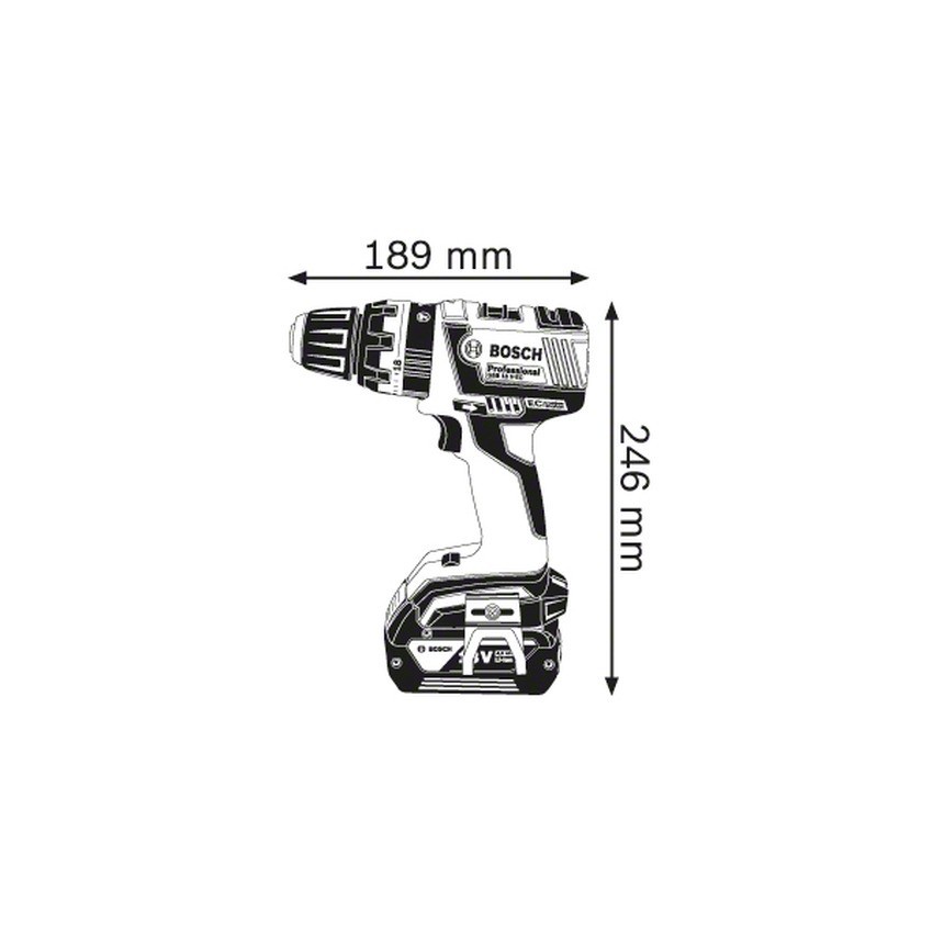 Bosch Bor Tembok Baterai GSB 18 V-EC (Unit Only)