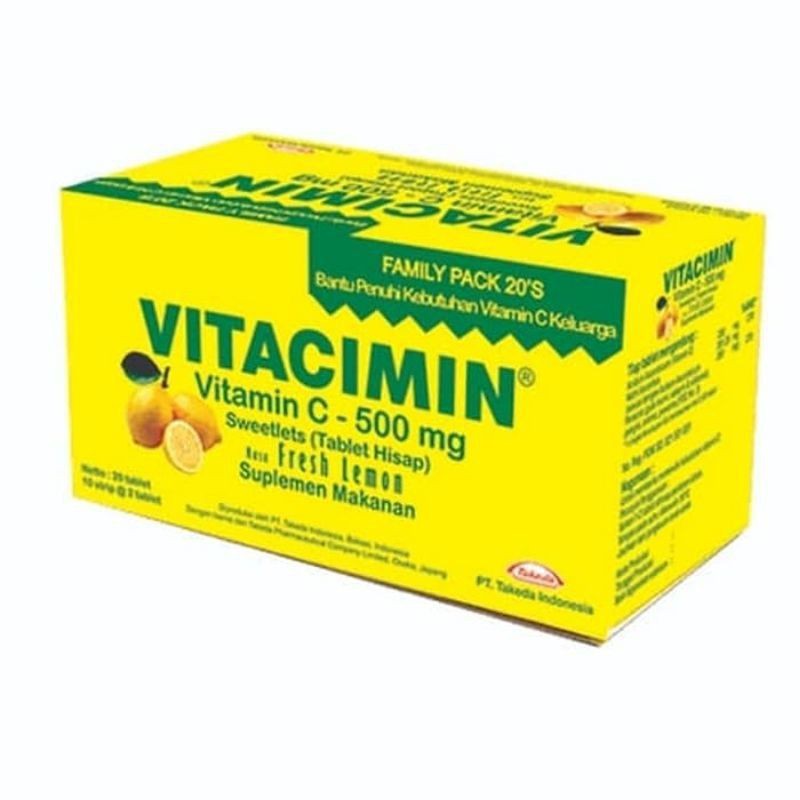 Vitacimin Family Pack 1 Box isi 10 Strip 20 Tablet Vitamin C 500mg