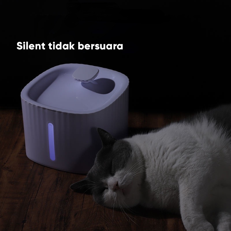 Hugopet Dispenser Tempat Minum Hewan Otomatis Pet Water Dispenser Fountain Tempat Minum Kucing  Anjing Drinking Bowl 3 Liter Air Mancur Minum Hewan Peliharaan