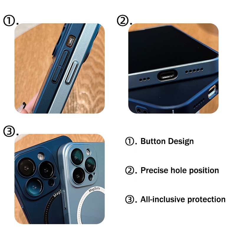 Magsafe Hard Case Magnetik Frosted Ultra Tipis Shockproof Cover iphone 14 14pro 14plus