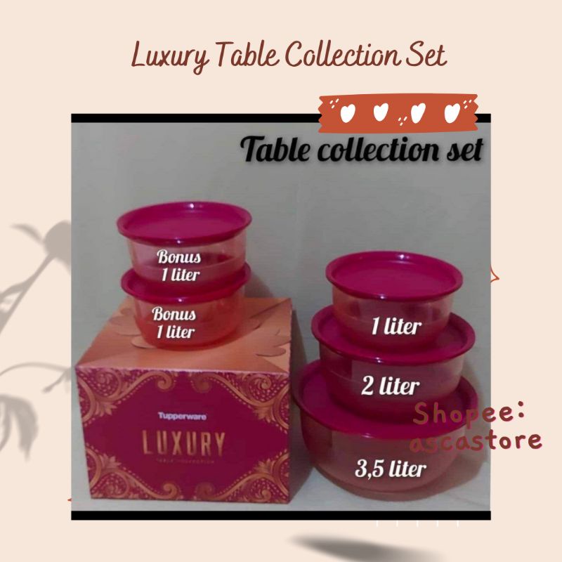 luxury Table Collection tupperware isi 5