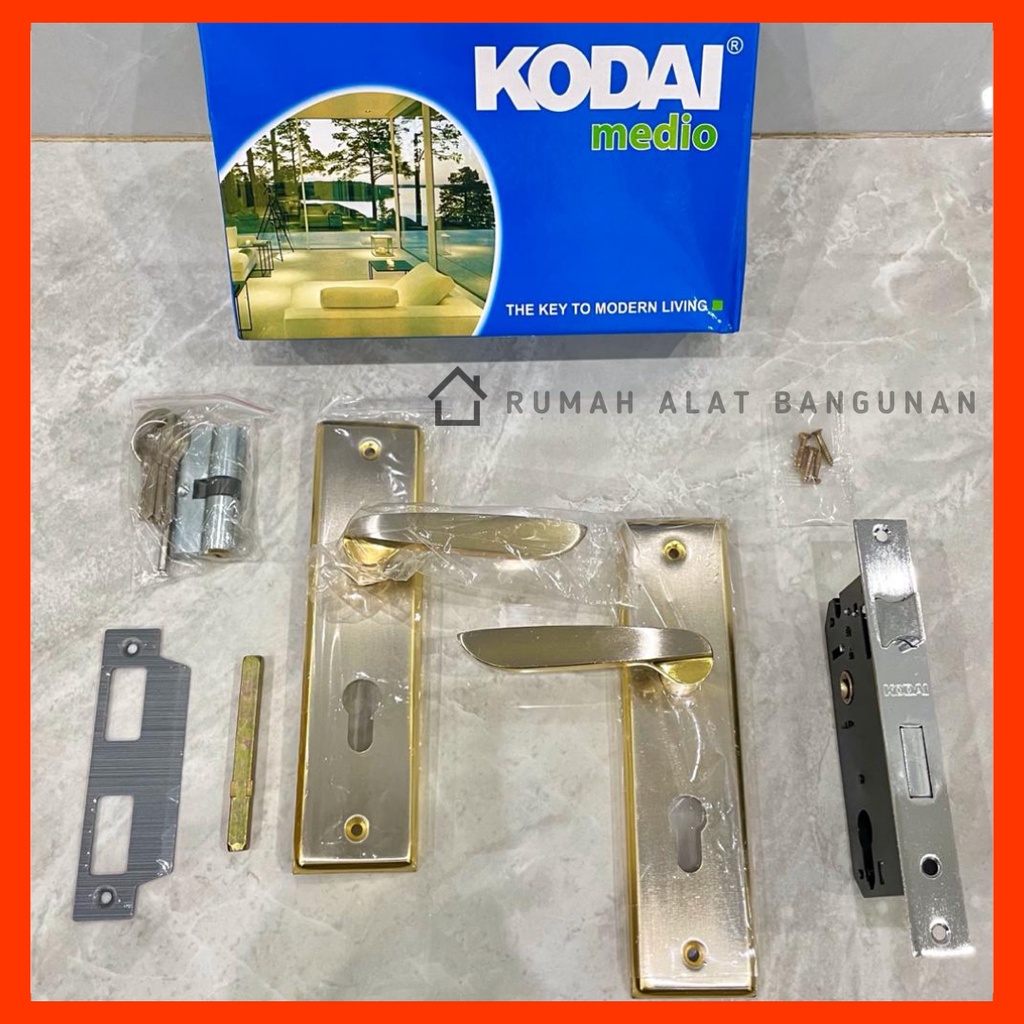 Gagang Pintu Kodai MEDIO / Kunci Pintu Kodai / SET Handle Pintu Kodai Medio