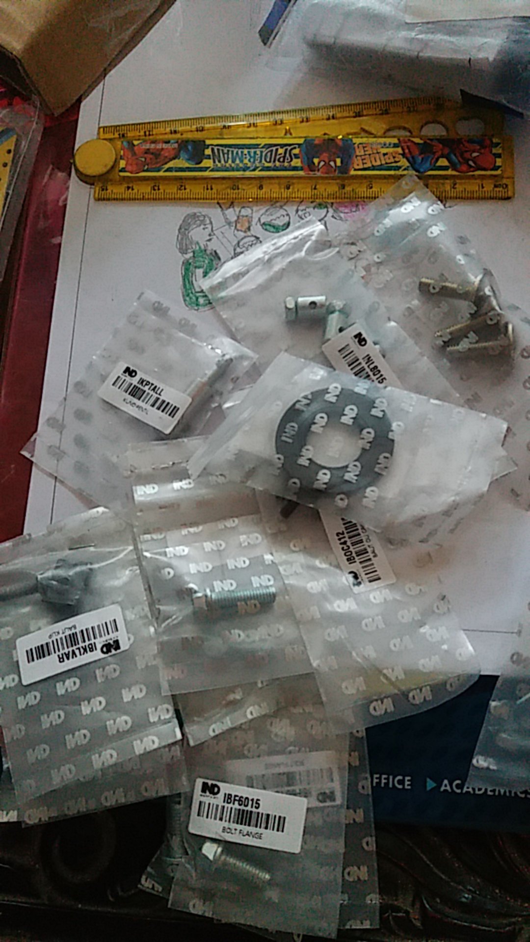 Baut/baud/bolt Flange/topi M6x15/6x15 K8/kunci 8