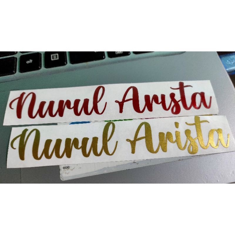 STIKER DECAL WARNA GOLD AND MAROON