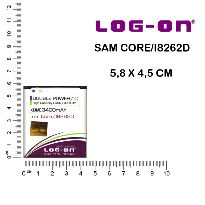 SULTAN  BATERAI LOG-ONN SAMSUNG CORE 1 i8262 i8260 DOUBLE POWER BATRE LOGONN BATTERY