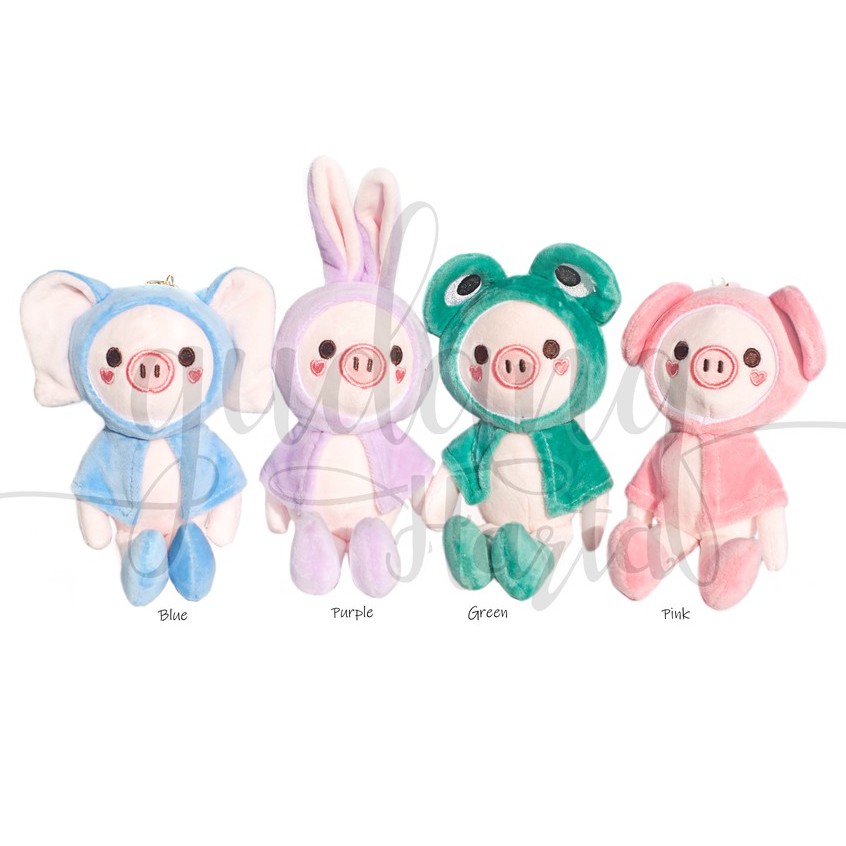 Gantungan Tas Boneka Babi Kostum Keychain Gantungan Kunci Costume Pig Doll Gajah Kelinci GH 302130