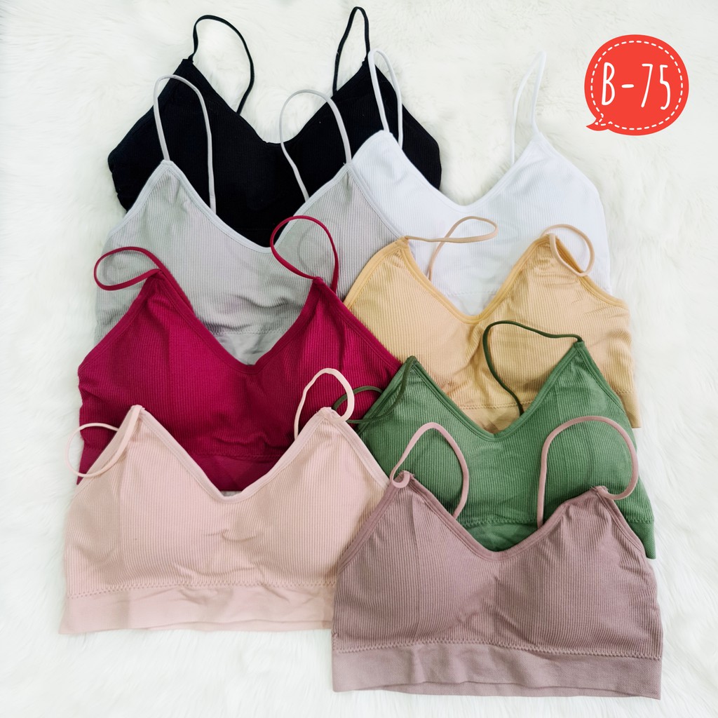 VS - Bra Wanita Model One-Piece Bra Bralette Push Up dengan Bahan Tipis dan Bergaya Sexy Korea B75