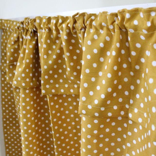 Gorden penutup kolong dapur uk L 100 x T 75-Kuning kunyit