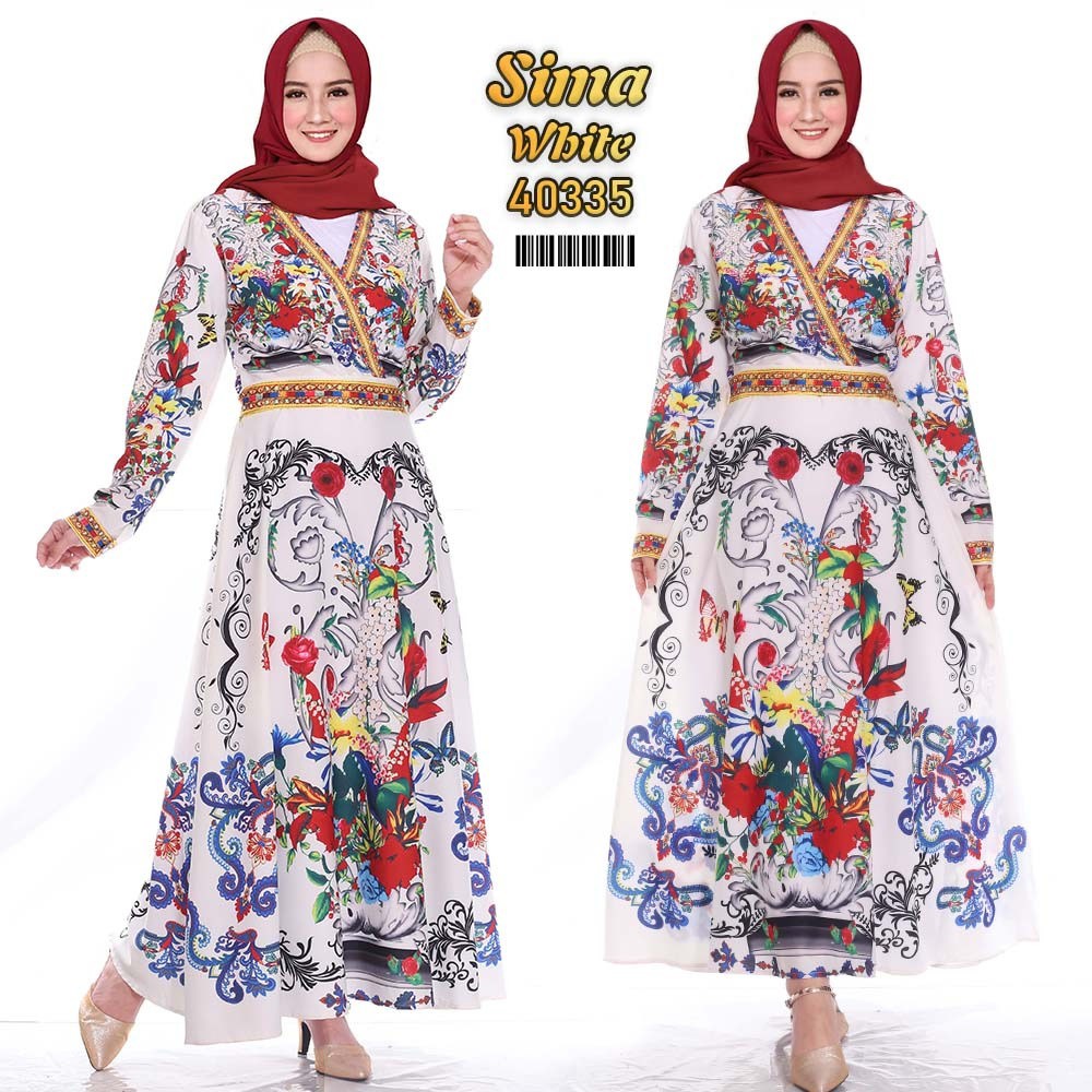 Gamis Putih Lebaran Import SHR Sima