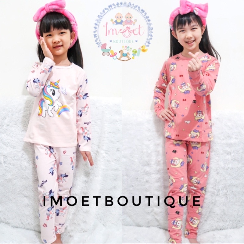 imoet.boutique - Piyama anak sailormoon unicorn kupu rainbow pelangi | baju tidur anak perempuan imp
