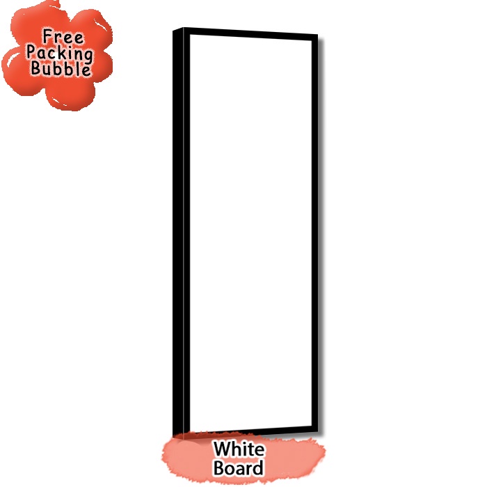 

White Board Melamin / Papan Tulis Putih Ukuran 30x90 cm