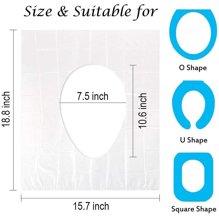 3pcs Cover Dudukan Toilet Portable Sekali Pakai Anti Air Untuk Travel / Camping / Hotel