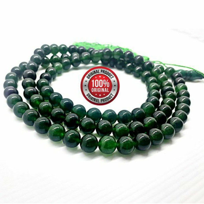 TASBIH BATU GIOK HIJAU 99 BUTIR 10 MM