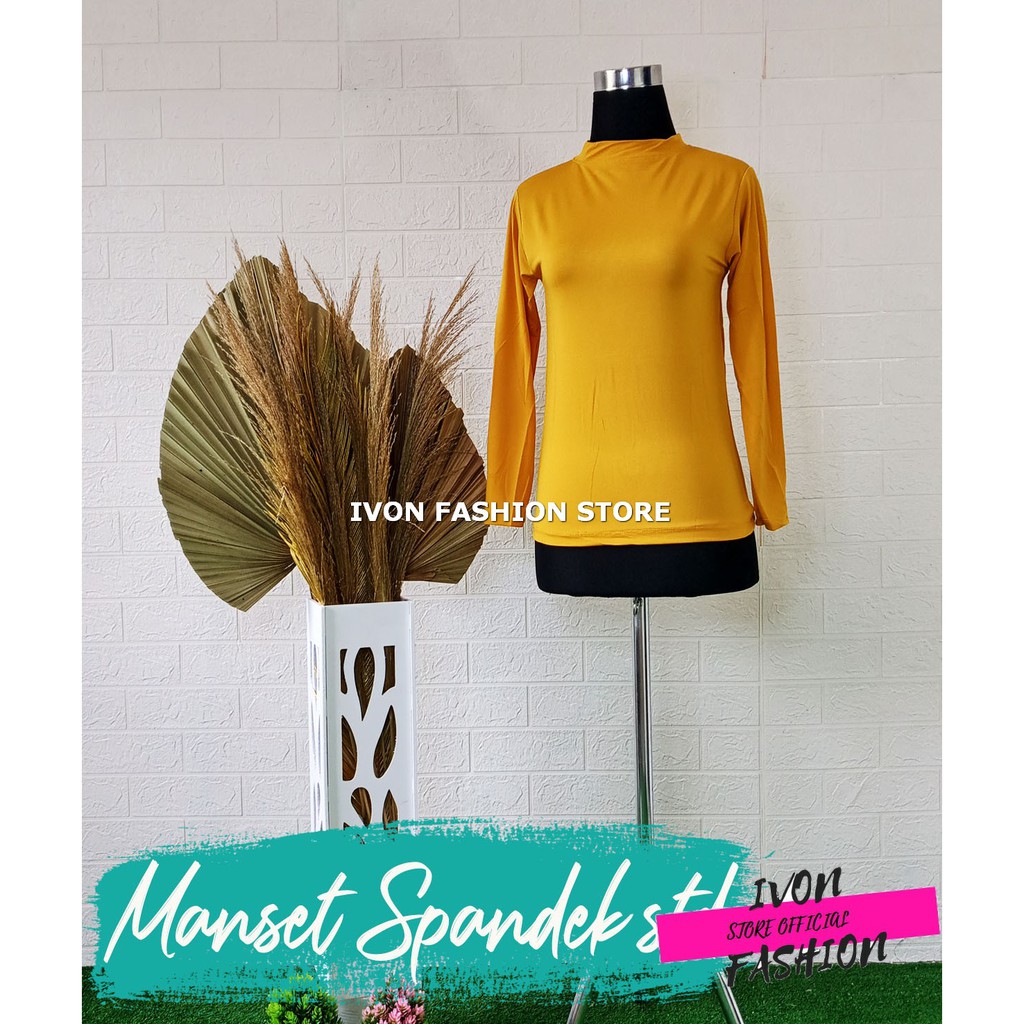 MANSET TANGAN PANJANG TURTLE NECK SPANDEK PREMIUM