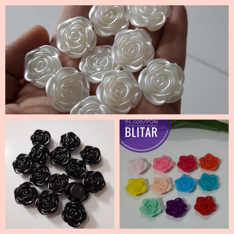 12 bj Resin mawar 2cm