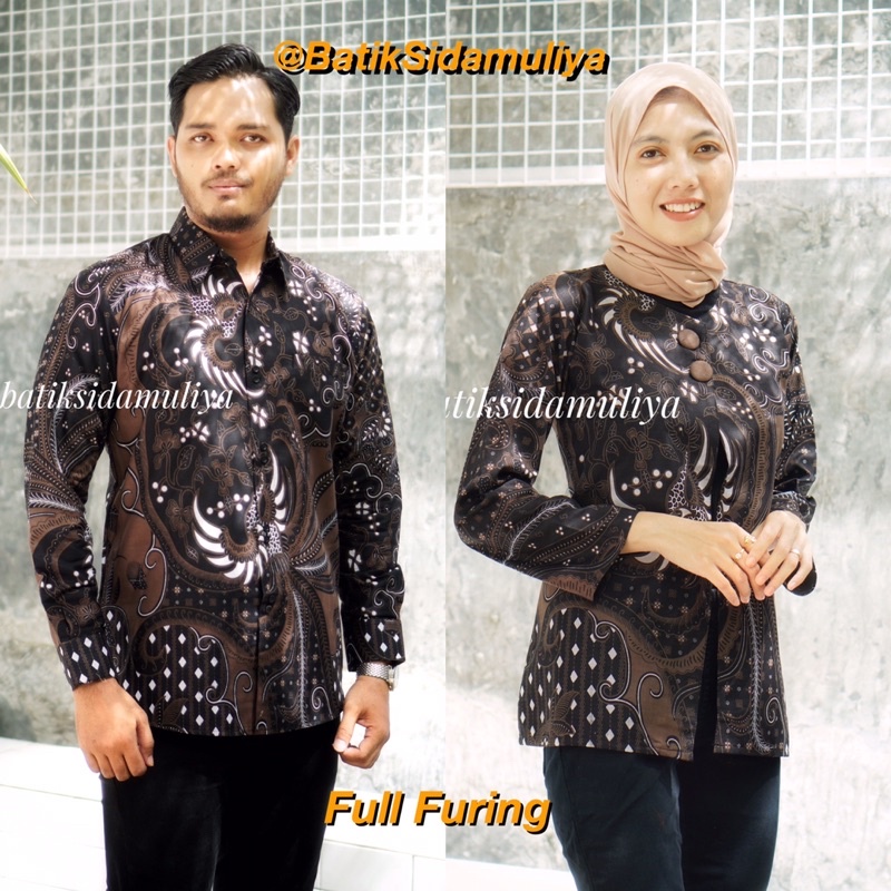 Batik Couple Modern Slimfit Pasangan Sarimbit Kerja kantor jaz outer blazer atasan Kemeja Blouse Fashion Full Furing Eksklusif 2