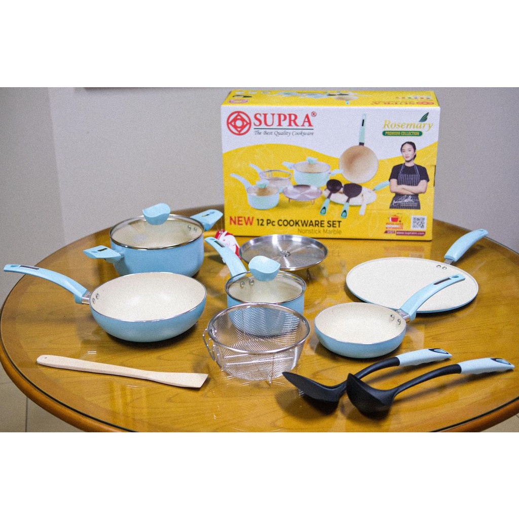 SUPRA PANCI SET 12 PCS - Supra Rosemary Premium Cookware set Supra Original Sauce Pan