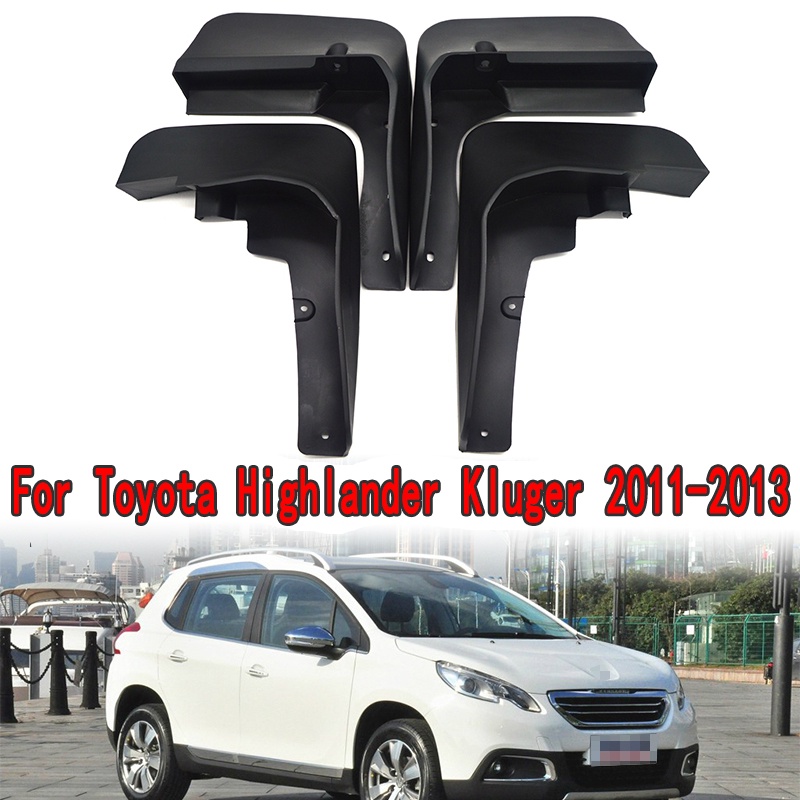 1 Set Mud Flap Pelindung Splash Untuk Fender Mobil Toyota Highlander Kluger 2011 2012 2013