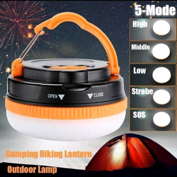 Lampu tenda Camping Gantung 5 mode / lampu emergency gantung 5 mode