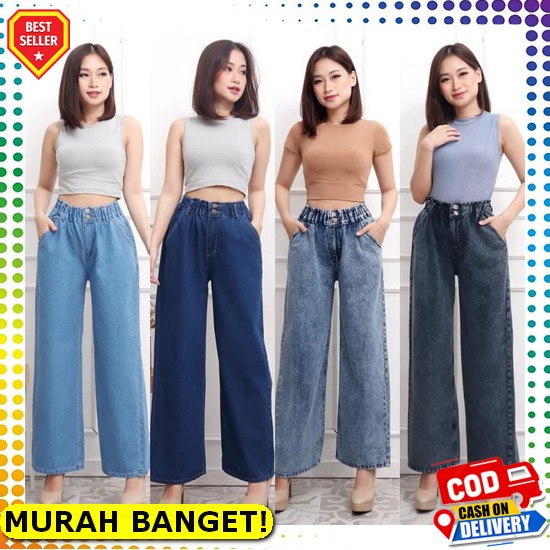 Celana Kulot Jeans Lovely - Kulot Jeans - Celana Kulot Jeans/Celana Jeans Panjang/Celana Jeans Wanit