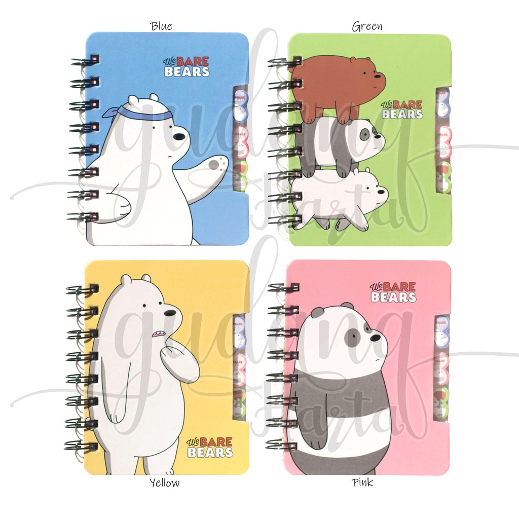 

Notebook We Bare Bears Beruang / Panda / Bear Memo Unik Notepad Buku Tulis Lucu GC 308083