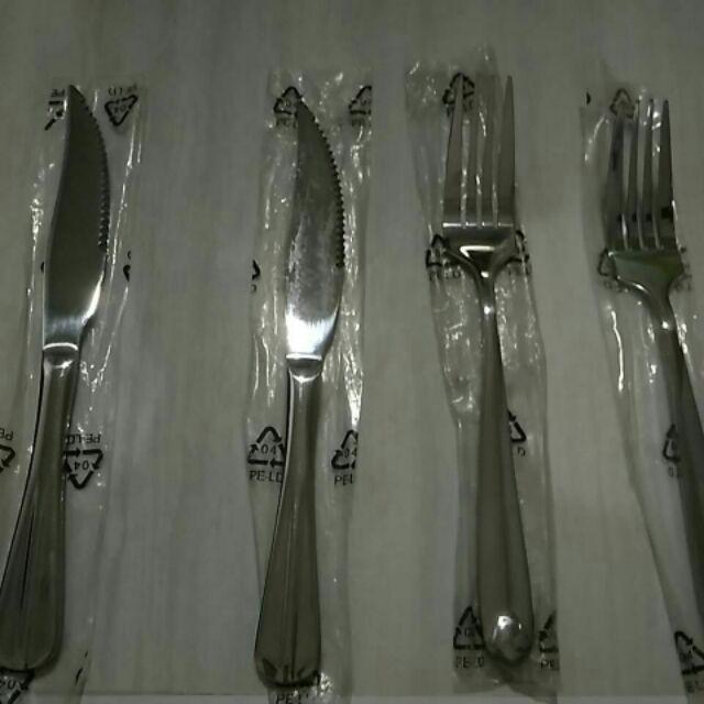 Garpu Makan Besar Tebal 20cm Fork Hotel Restoran Stainless Steel Elegan F01