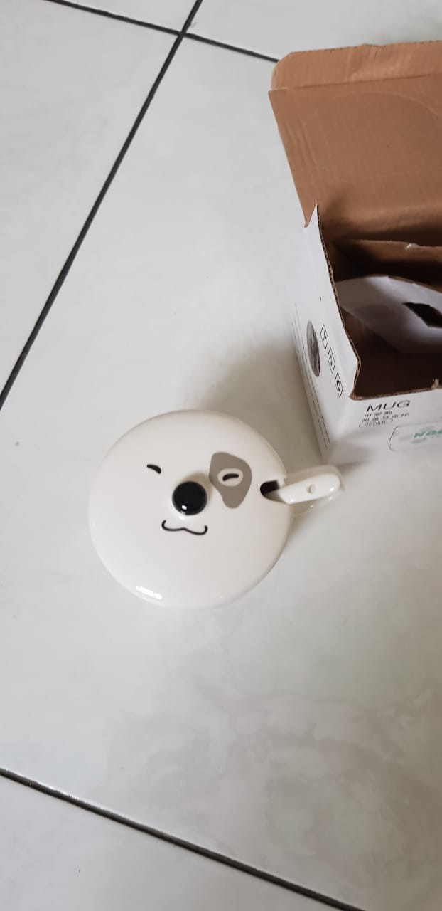 Gelas Keramik / Ceramic Motif Unicorn P X L X T = 8.5cm X 8.5cm X 12cm 977a