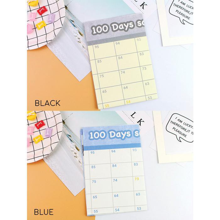 

Meow 100 Days Schedule / Buku Planner / Buku Catatan - Black