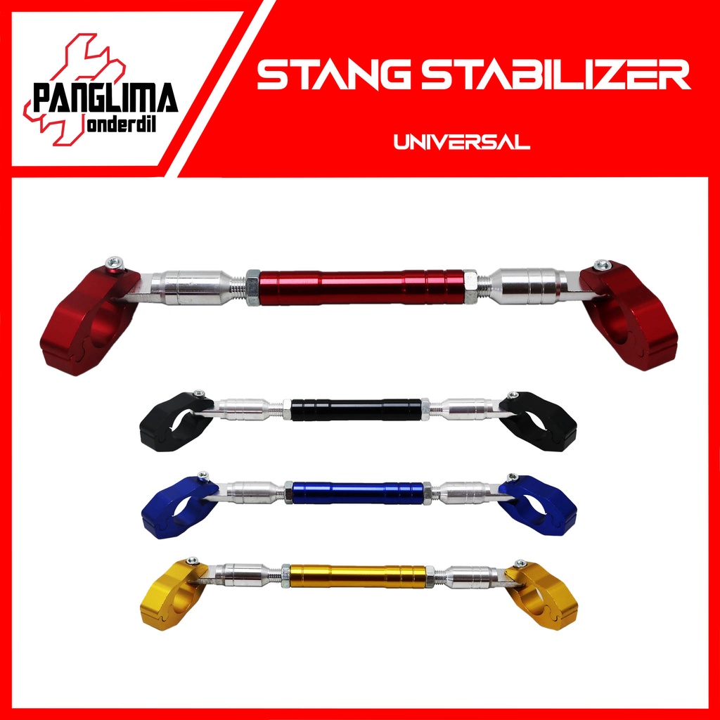 P5-Stabilizer Stang Bisa di Atur Palang-Stabillizer-Stabil-Stabiliser Setang CNC Universal-Untuk Semua Jenis Motor Hitam-Emas-Biru-Merah