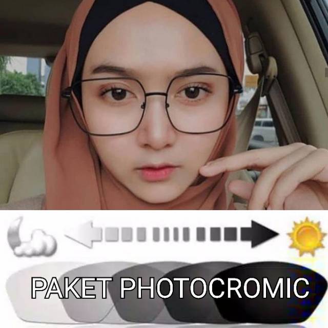 PAKET FRAME + LENSA PHOTOCROMIC | KACAMATA MINUS | KACAMATA WANITA. Termurah