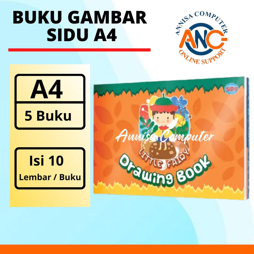 

BUKU GAMBAR A4 SIDU / GELATIK / Buku Mewarnai / 8 - 10 Lembar / Murah
