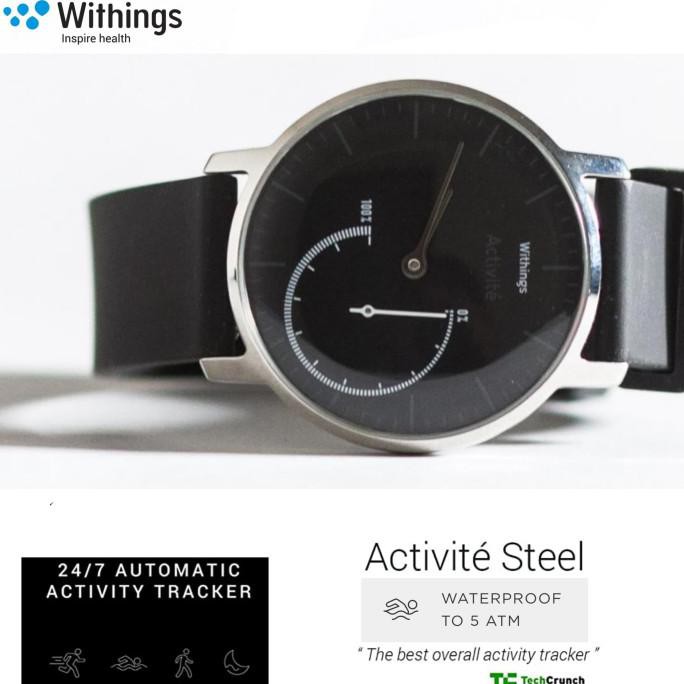 Jual BISA BAYAR DI TEMPAT Withings Steel Activite | tag nokia steel fitbit  fitness watch tracker Indonesia|Shopee Indonesia
