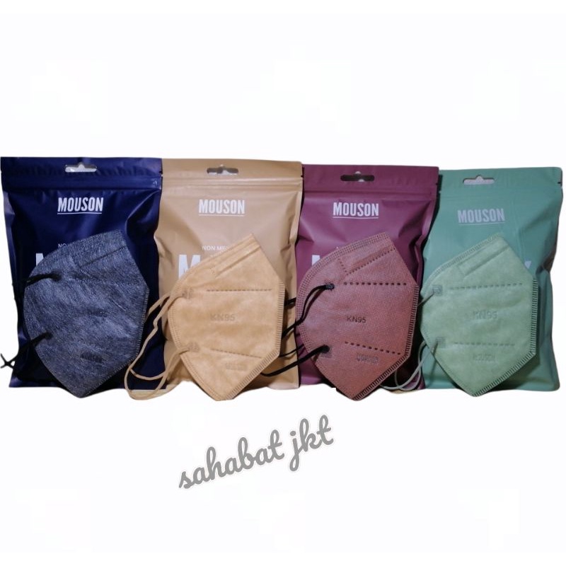 Masker KN95 Pro MOUSON 5Ply/Masker KN 95 5 Ply Earloop Dewasa/Face Mask KF94 MOUSON Facemask KF 94/M