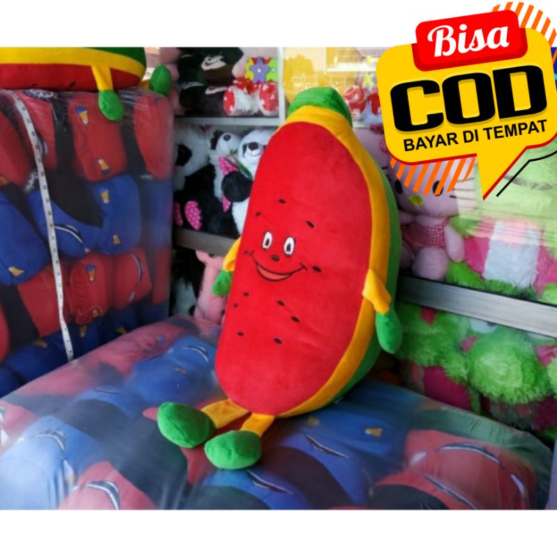 boneka semangka - bantal boneka semangka ukuran sedang