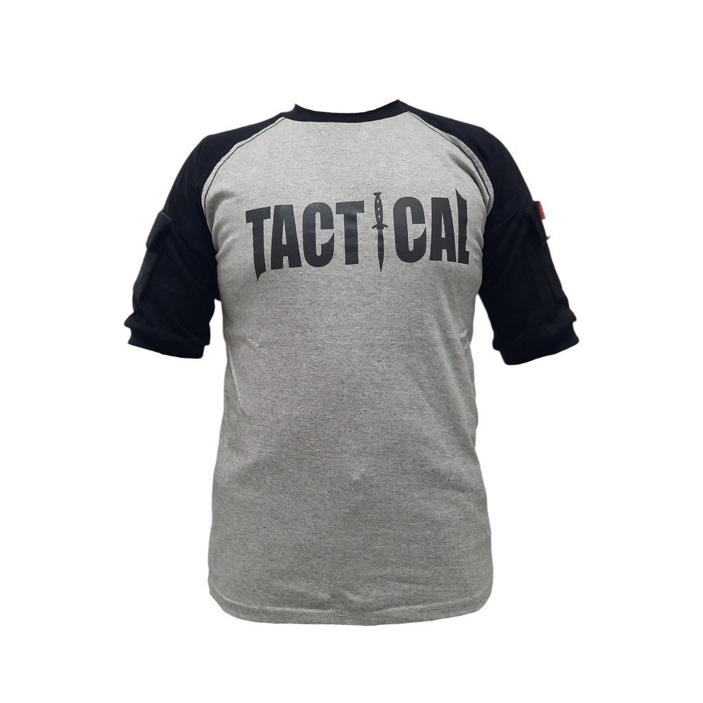 Kaos Tactical,Blackhawk Abu Misty Kombinasi HitamKatun Combed