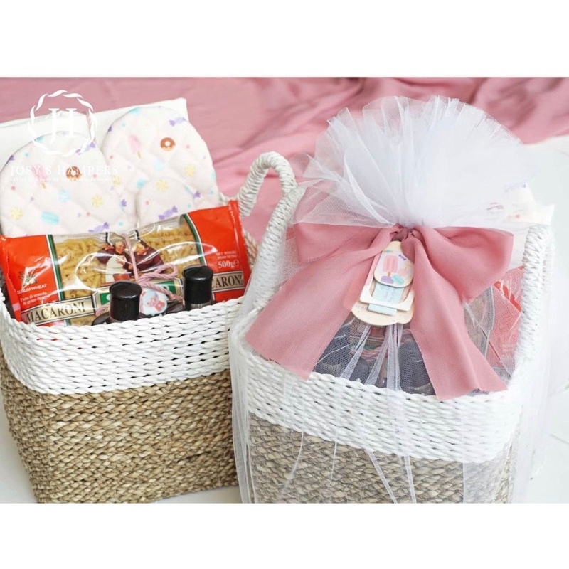 Keranjang seagrass Natural cocok untuk hampers (keranjang saja)