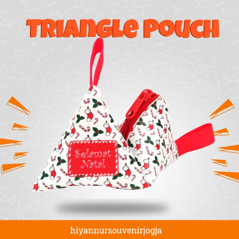Dompet Koin Triangle Pouch Souvenir Pernikahan Unik