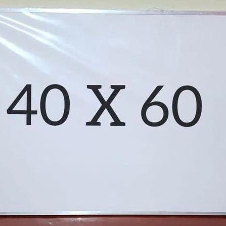 

White Board Papan Tulis Gantung Ukuran 40 cm x 60 cm Spidol dan Penghapus ✔