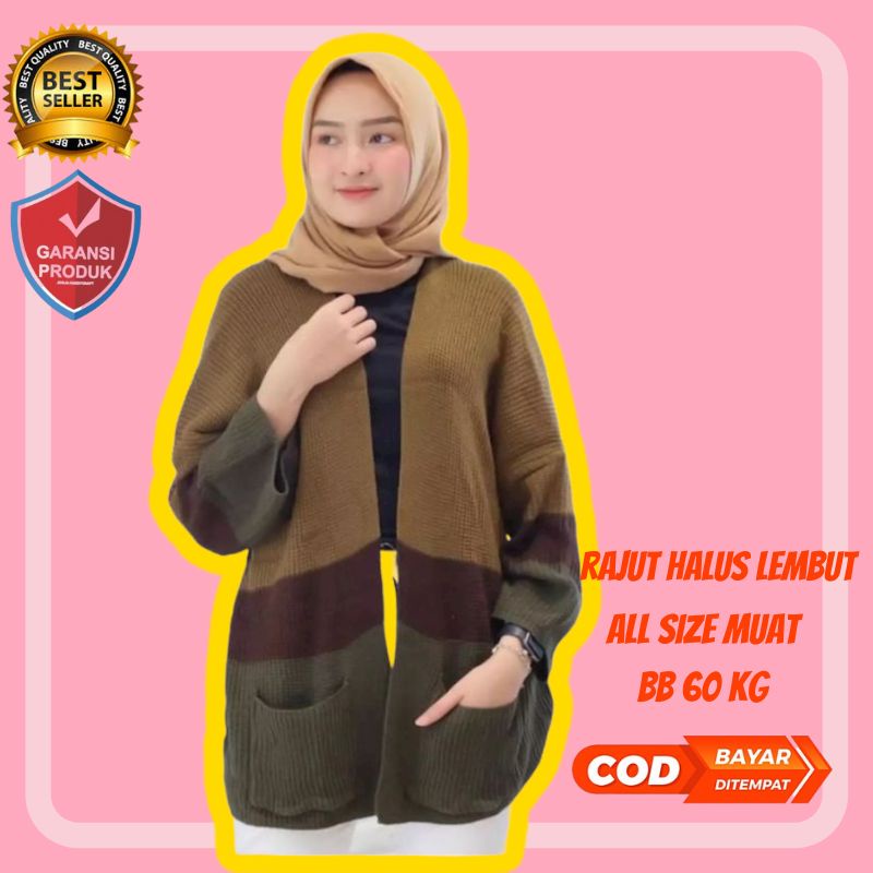 Kardigan  rajut oversize sweater cardigan rajut wanita korea jumbo gardigan outer rajut panjang premium