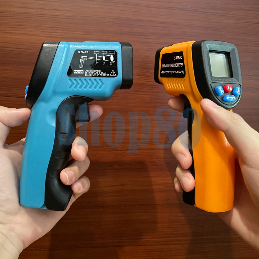 Termometer Industri s/d 550 C Thermometer Infrared Digital Laser GM550 Thermo Gun Termo GM HW550