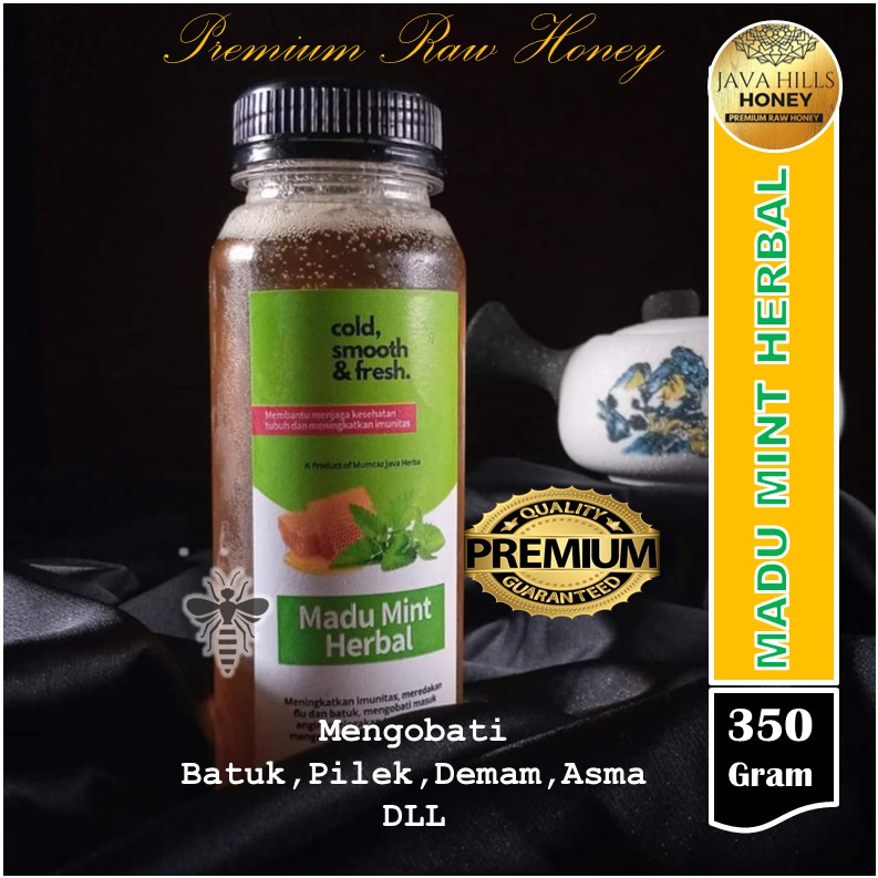 

Madu Mint Herbal Asli 100% Premium Grade A Super 350 Gram Java Hills Madu Herbal Penurun Panas Pereda Demam Masuk Angin Pilek Batuk Asma Anak Anak dan Dewasa