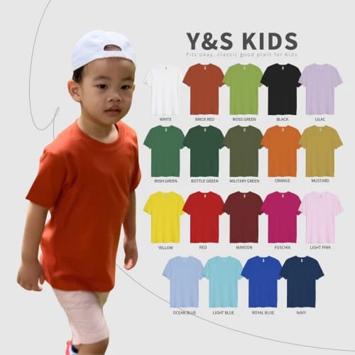 Y&S Ultra Soft Kaos anak lembut tambah sablon