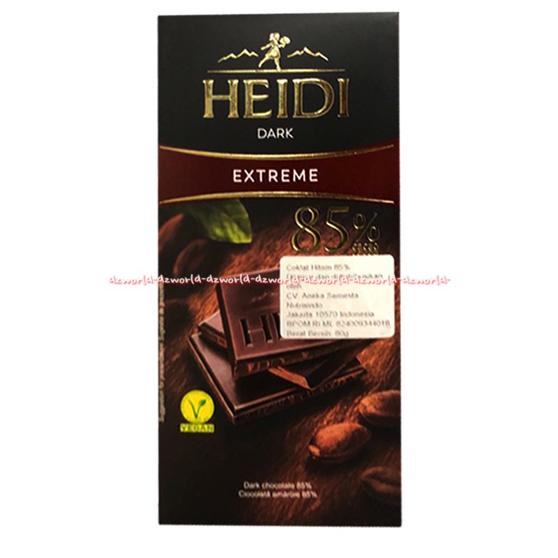 Heidi Dark 80gr Espresso Himalayan Salt Extreme Chocolate Heidi Coklat Hitam 85% Cocoa Kakao Cokelat