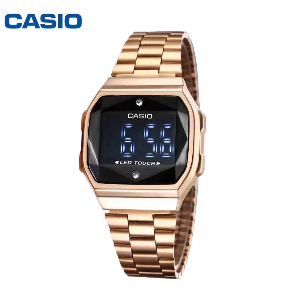 Casio (baru) layar sentuh jam tangan tahan air gshock fashion authentic A168-D multi-warna opsional jam tangan olahraga pria dan wanita jam tangan elektronik