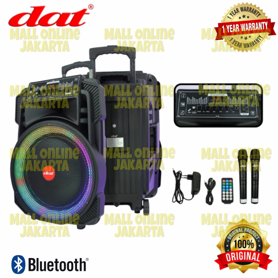 Speaker aktif portable 12 inch dat dt1230 mic wireless dt 1230 aktiv