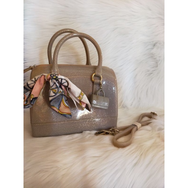 Tas Tabung Furla Jelly Glitter