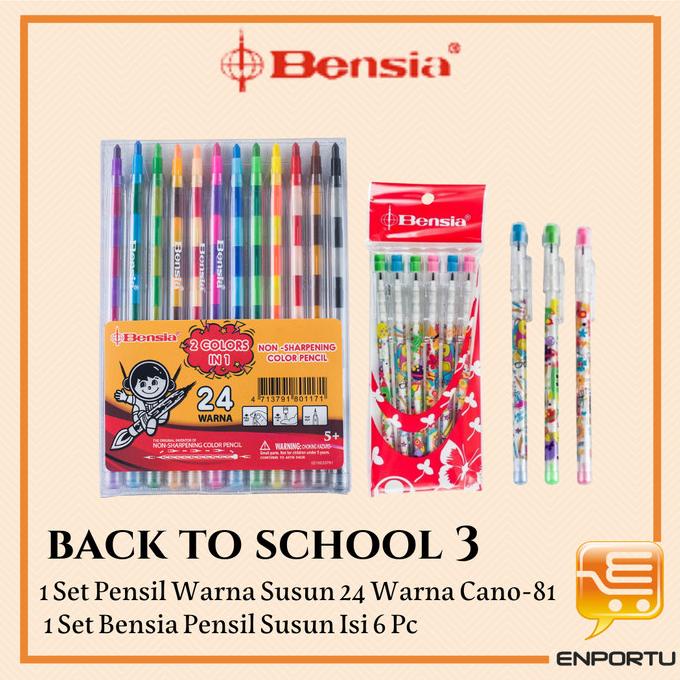 

Paket Back To School 3 / Set Alat Tulis dan Pensil Warna Susun
