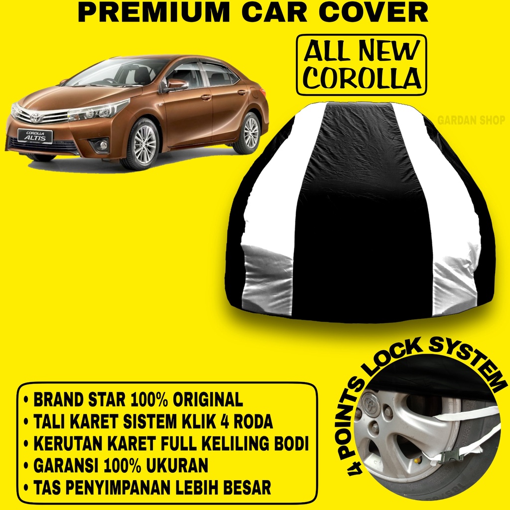 Body Cover ALL NEW COROLLA Sarung Strip SILVER Penutup Pelindung All New Corolla PREMIUM Cover