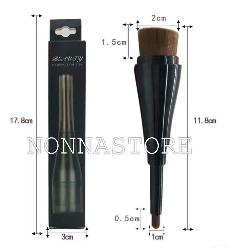 Synthetic Foundation and Concealer Brush Double-end Makeup Brushes